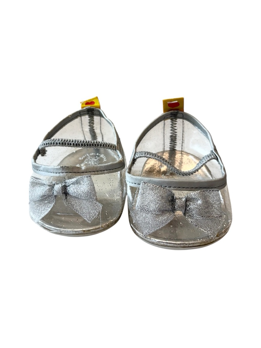 Build a Bear Silver Sparkle Heels Clear Glass Slippers Cinderella Shoes